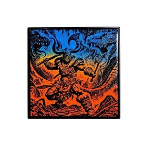 Fantasy Warrior Dragons Ceramic Coaster Laser Engraved 4x4 RPG Gaming Decor